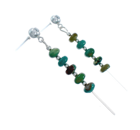 Authentic Navajo Turquoise Sterling Silver Bead Post Earrings X10401
